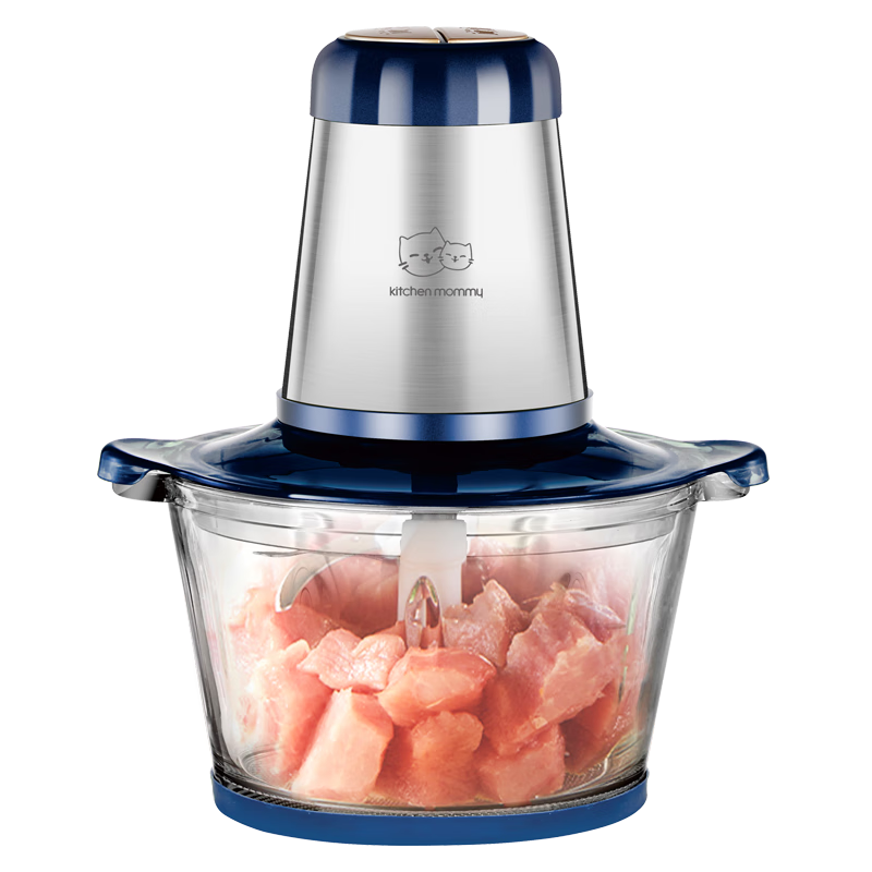 厨创妈咪(kitchen mommy)家用小型绞肉机料理机SJ007白色2L