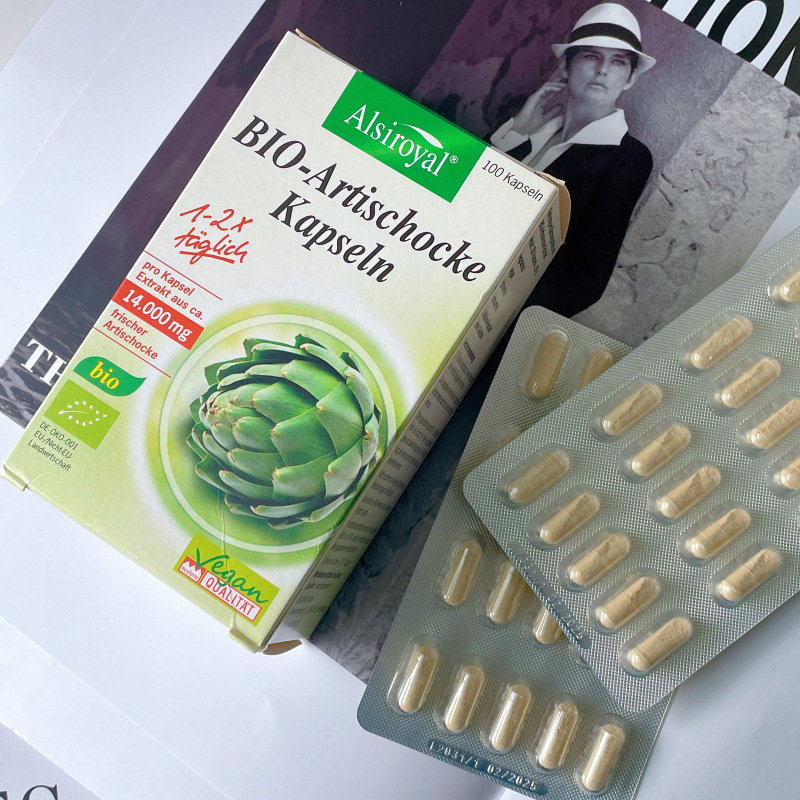 德国进口Alsiroyal BIO-Artischocke有机朝鲜蓟护肝胶囊喝酒熬夜净肝脏排毒加班应酬非奶蓟草养肝片