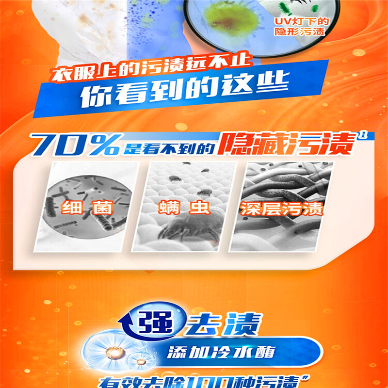汰渍 净白去渍升级洗衣粉508克X20袋高清大图