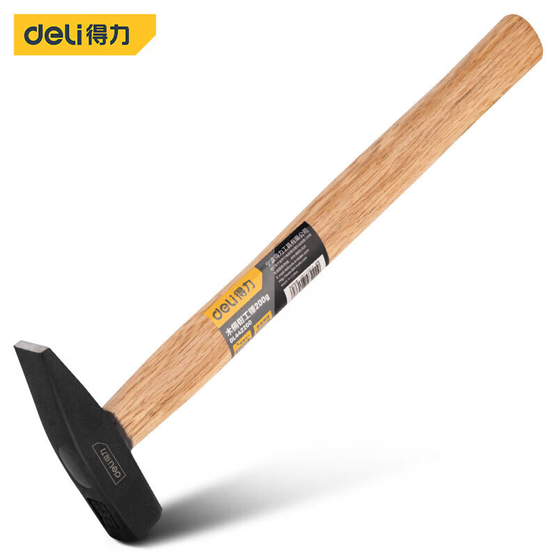 得力(deli )DL442200 木柄钳工锤焊工除渣 除锈锤钣金锤榔 锤子 200g高清大图