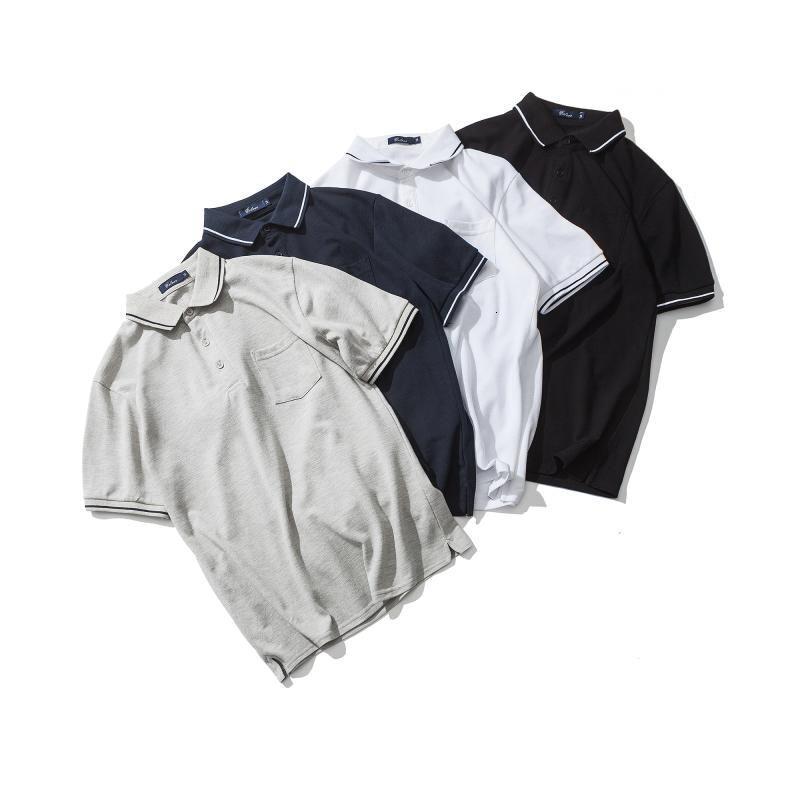 东京衣柜男装夏季新款纯色翻领男士休闲短袖polo衫青年潮流体恤男