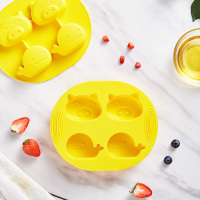 百乐思蛋糕模具家用蒸米糕发糕模具烘焙工具卡通硅胶宝宝辅食模具六联猪鲸蛋糕模具