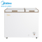 美的(Midea) BCD-202DKM(E) 202升 家用冰柜 双顶开双温柜 一级能效 省电低音卧式冰箱