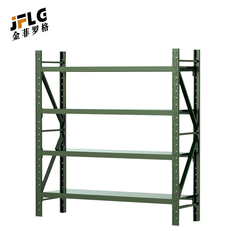 苏宁 金菲罗格 办公家具 军绿色钢制重型器材仓储货架 W1800*D500*H2000承重500KG