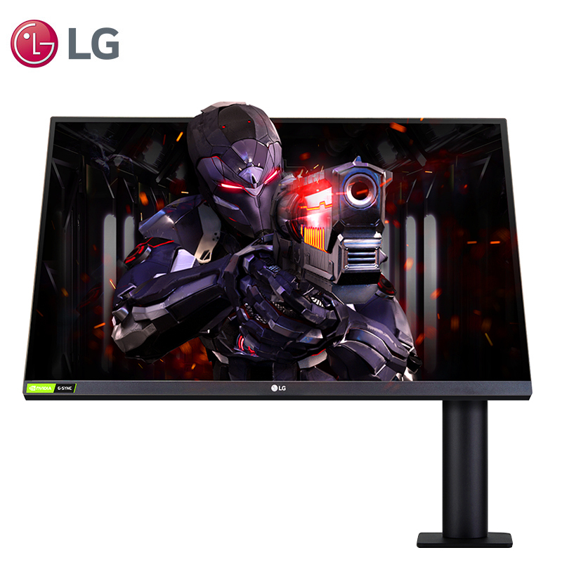 LG 27英寸 NanoIPS 兼G-Sync 144Hz 10.7亿色 Ergo ±280度人体工学旋转支架 设计师 小金刚 办公游戏 2K显示器 27GN880