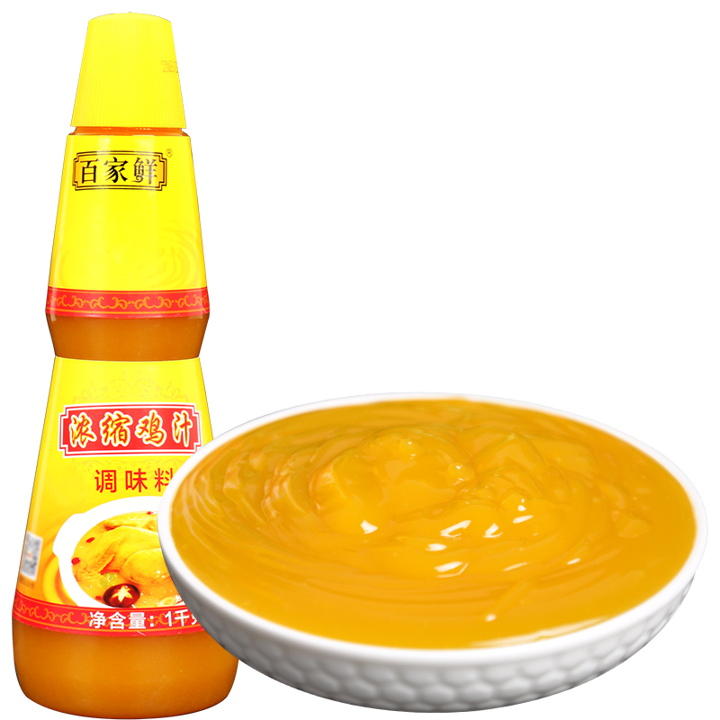 百家鲜浓缩鸡汁1kg1瓶调味料鸡汁煲汤炖品炒菜代替味精提鲜调料视频