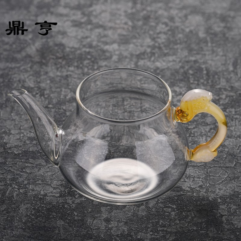 鼎亨高硼硅玻璃泡茶壶家用过滤加厚耐热透明小号功夫冲煮茶具烧水