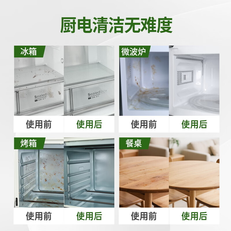 水卫士 冰箱清洁剂除味剂微波炉烤箱炸锅多功能家电浴室瓷砖油污净500g高清大图