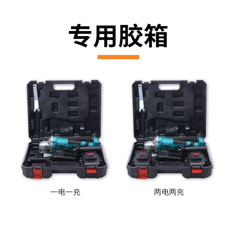 锂电充电式角磨机改装电链锯劈柴伐木锯电动工具 1.8万毫安角磨机一电一充（纸盒）图片