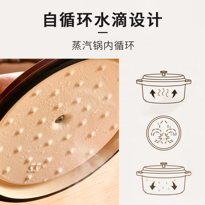 利仁FL-24J[0涂层珐琅锅]家用铸铁锅炖锅汤锅焖烧锅煮汤锅平底锅可通用高清大图