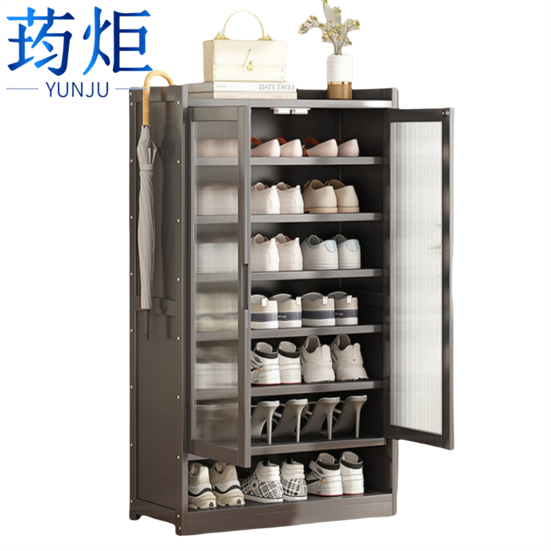竹制鞋柜高清大图