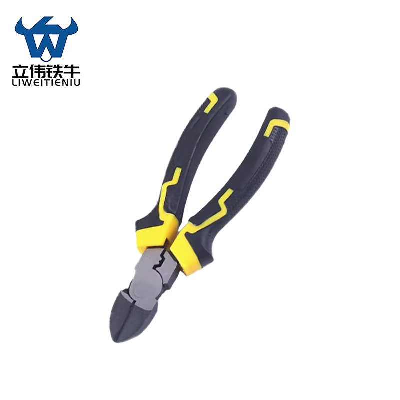 立伟铁牛偏心省力斜嘴钳6寸/把高清大图
