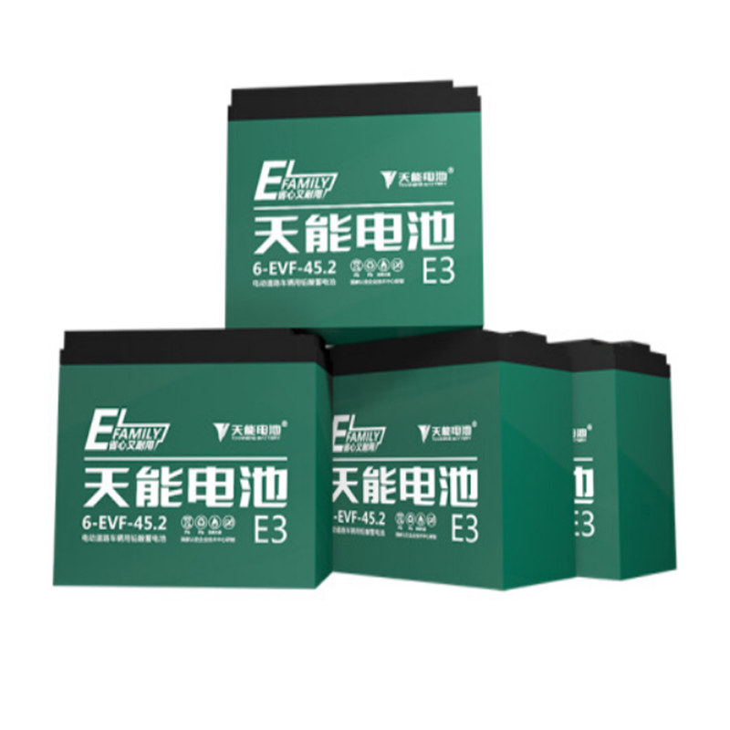 天能 载重型三轮电动车电池电瓶车电瓶 不含安装48V45AH 经典款电池 6-EVF-45 4只装