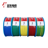 远东电缆(FAR EAST CABLE)电线电缆 ZC-BV1.5平方 阻燃花色地线 国标铜芯单芯线 单股硬线100m