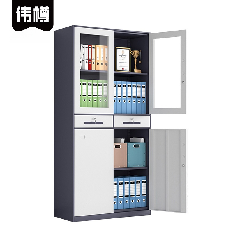 伟樽资料柜灰套白中二斗900*400*1850mm台