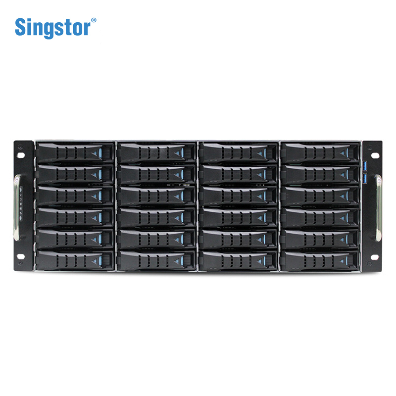 鑫云(Singstor)SS200E-24R融媒体中心 电视台专用网络存储 24盘位NAS磁盘阵列 标配 整机144T