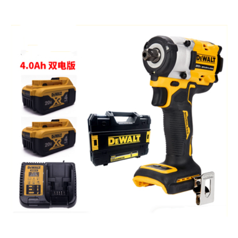 得伟20V锂电无刷1/2“紧凑型冲击扳手2x4.0Ah套装 DCF922M2-A9 套高清大图
