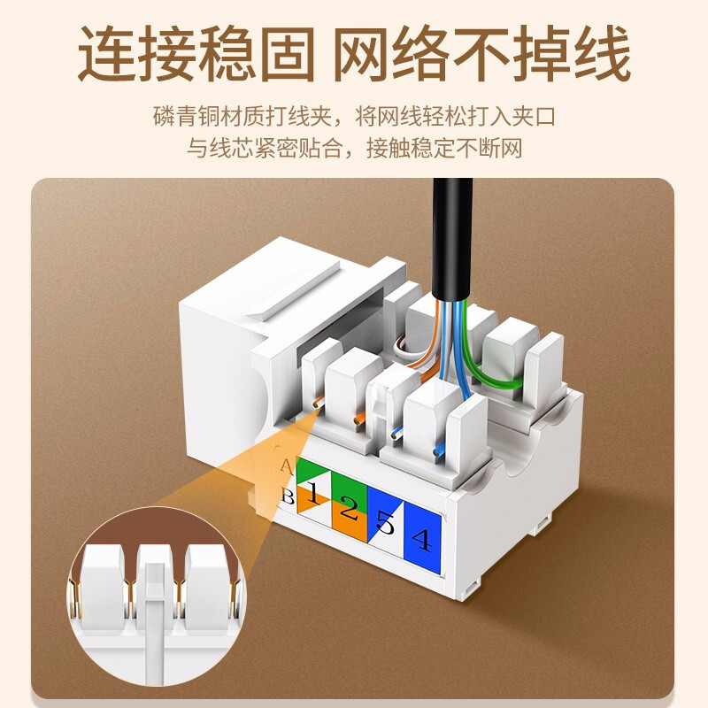 绿联 六类网络信息模块(非屏蔽)5个装 NW143/80179(货期3-6天)
