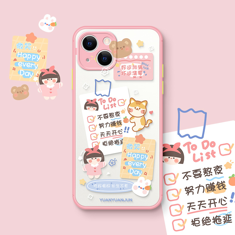 卡绮苹果13手机壳iPhone12新款11promax幸运标签xr硅胶xsmax女款x全包8plus镜头iPhone创意