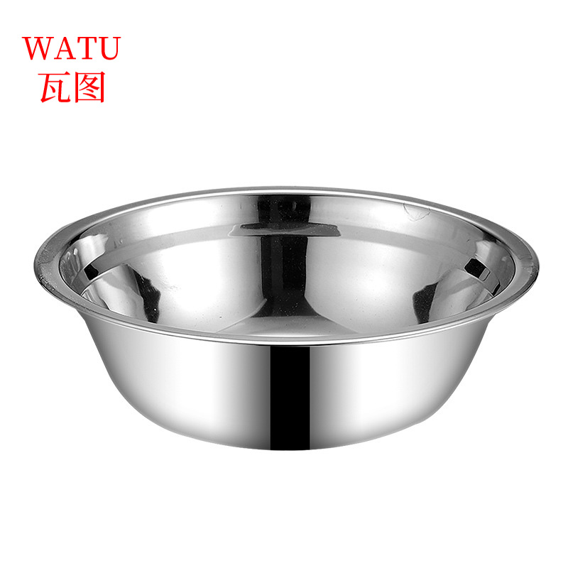 瓦图 不锈钢搅拌盆 汤盆 汤碗 菜盆 打蛋盆 调料盆 24cm5个装高清大图