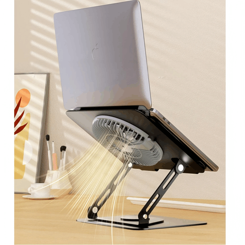 优诗提念YSTN-ZJ05 电脑升降支架(磁吸式风扇)(计价单位:个)黑色图片