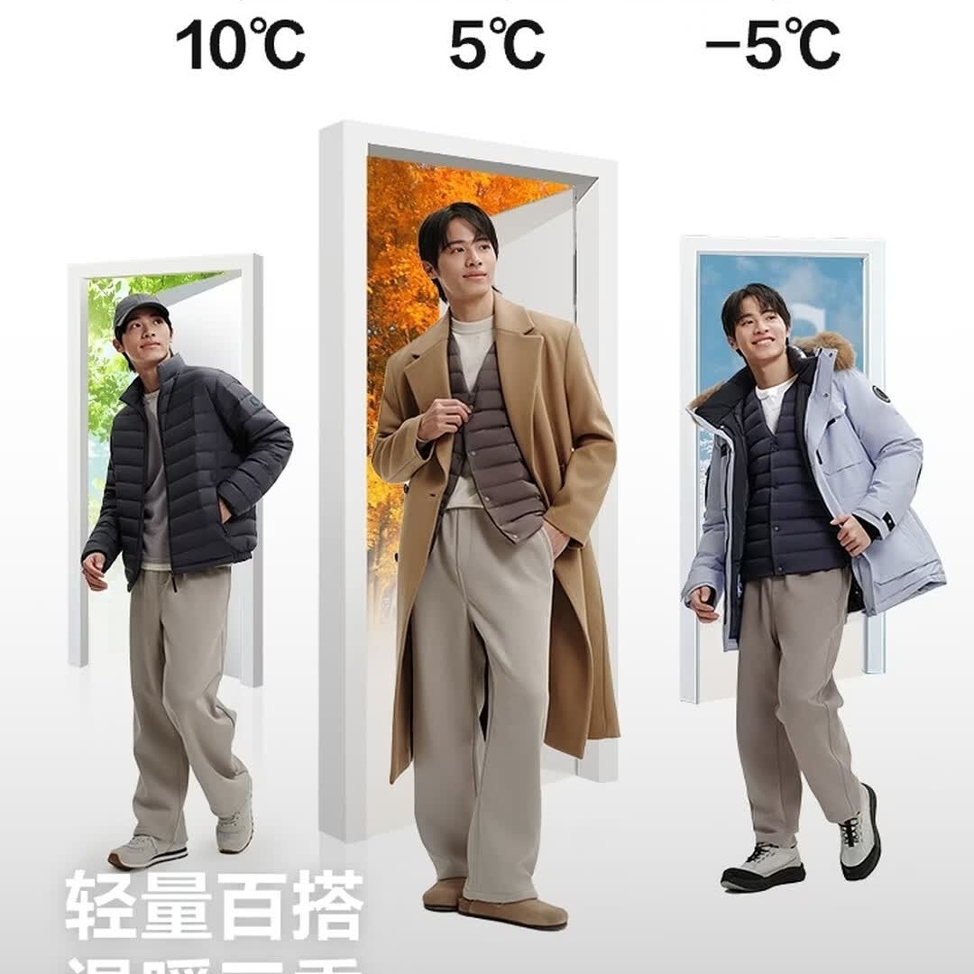 波司登(BOSIDENG)男士轻薄羽绒服短款立领排骨条保暖外套B260135005 墨影蓝|5C31 尺码210高清大图