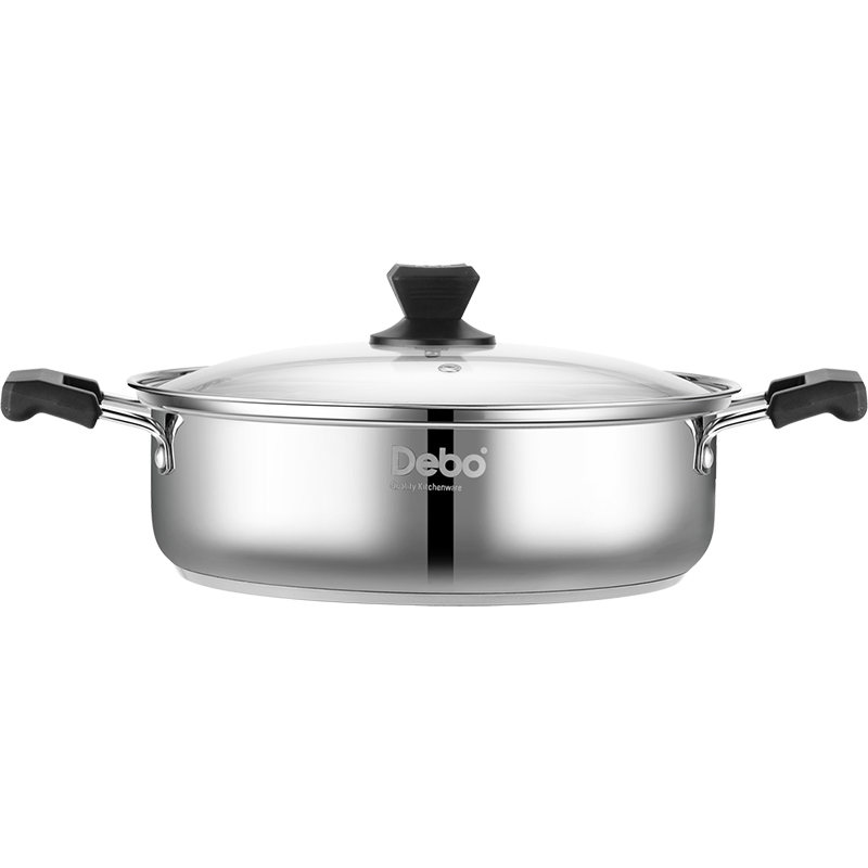 德铂(Debo)汤锅不锈钢煲汤锅燃气电磁炉通用维拉28cm DEP-DS79 个高清大图