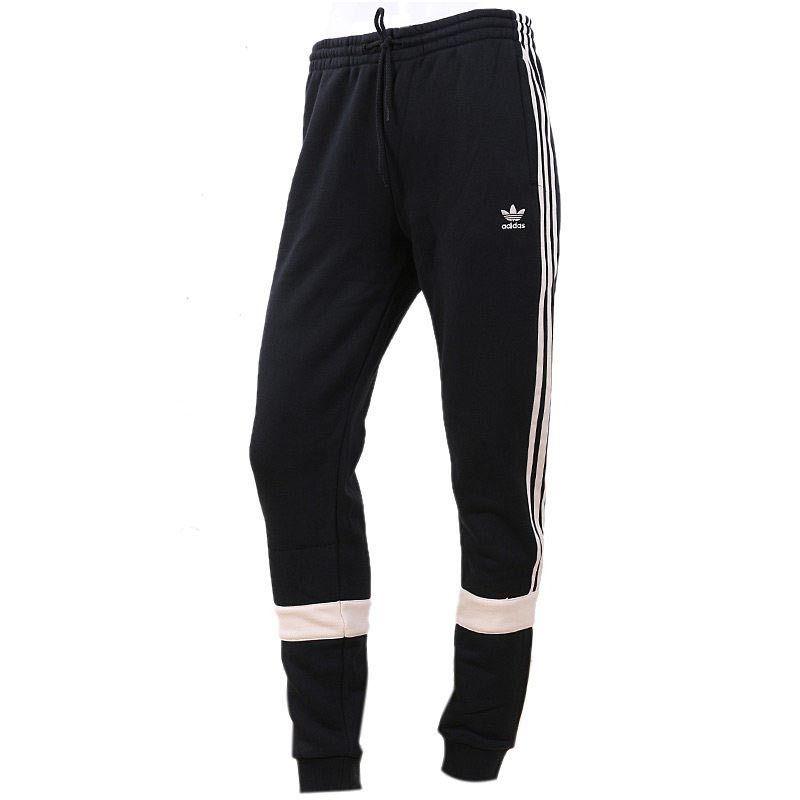 阿迪达斯(adidas)女士三叶草运动休闲宽松束脚长裤DH4212