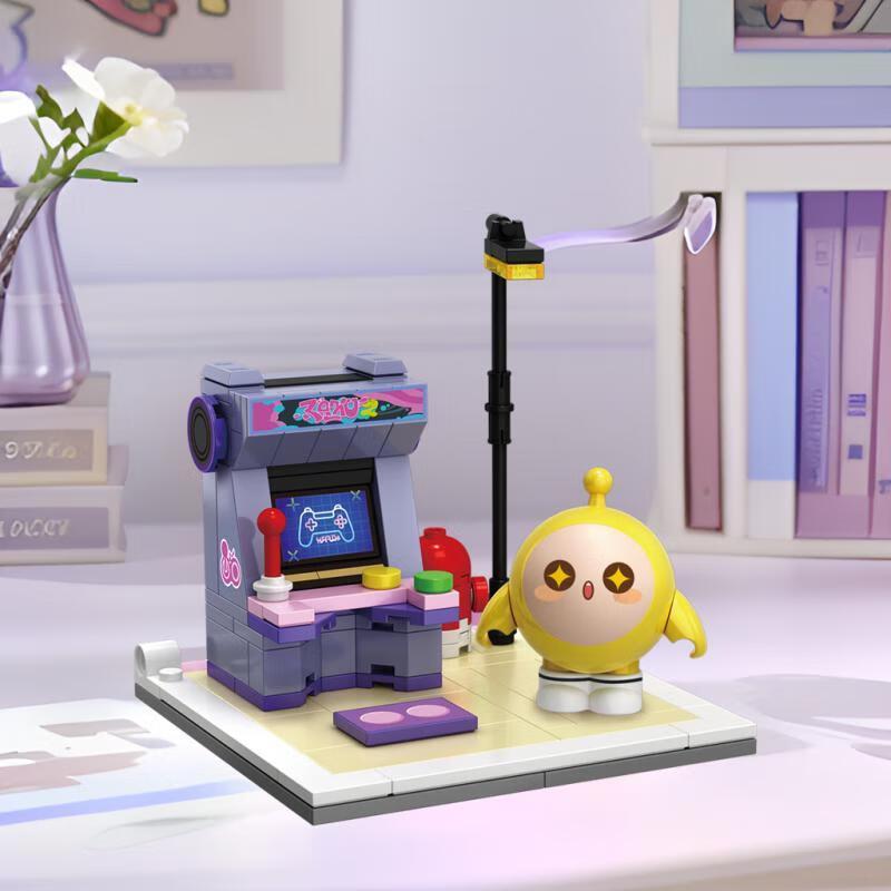 AULDEY奥迪双钻-维思积木产品 维思积木-蛋仔派对打卡蛋仔岛场景积木 HA392101!