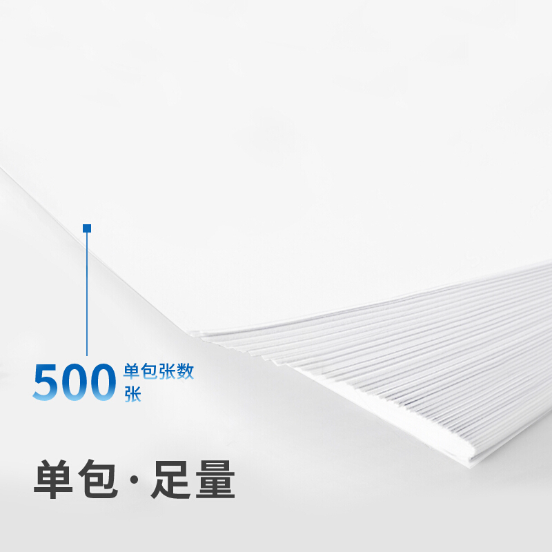 得力(deli)7453莱茵河A4/70g复印纸5包/箱 500张/包共2500张 电脑打印纸 白纸草稿纸 办公用纸