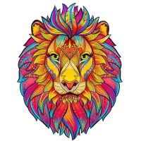 成年人高难度不规则异形木质拼图减压益智手工玩具男生日礼物狮子 狮子01款 A5木质