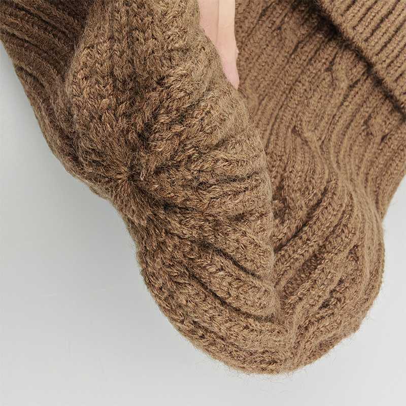 鸽护 毛线帽 GH173QDK-咖啡色 顶高清大图