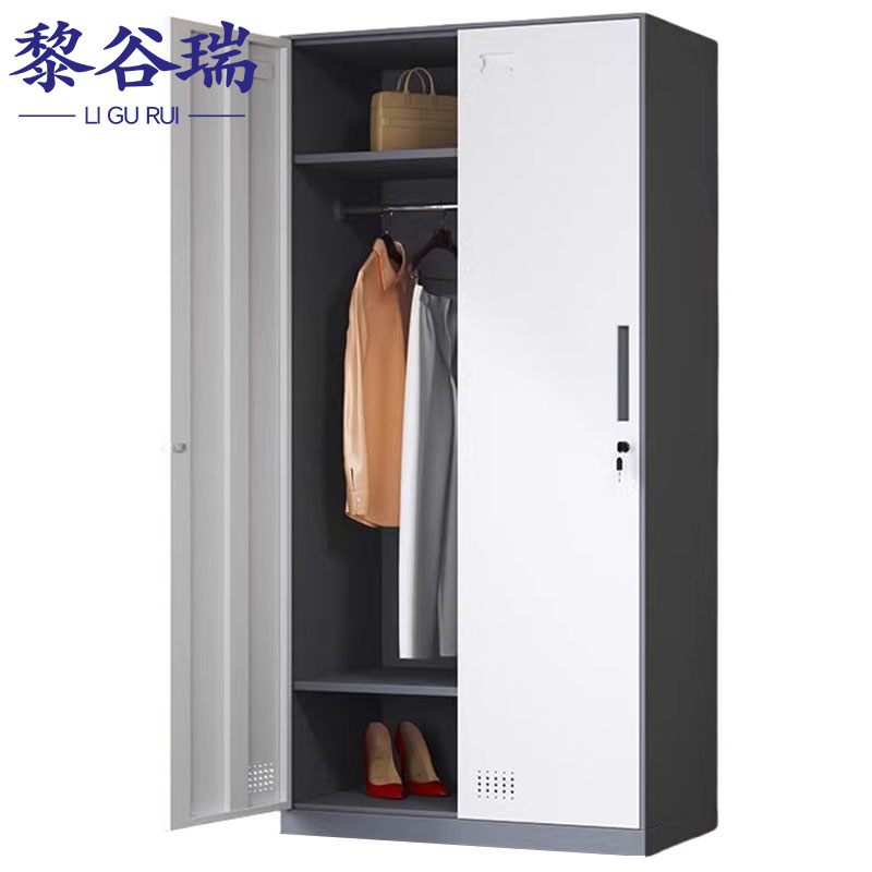 黎谷瑞 衣柜 二门90*50*185cm 台(灰白套色)高清大图