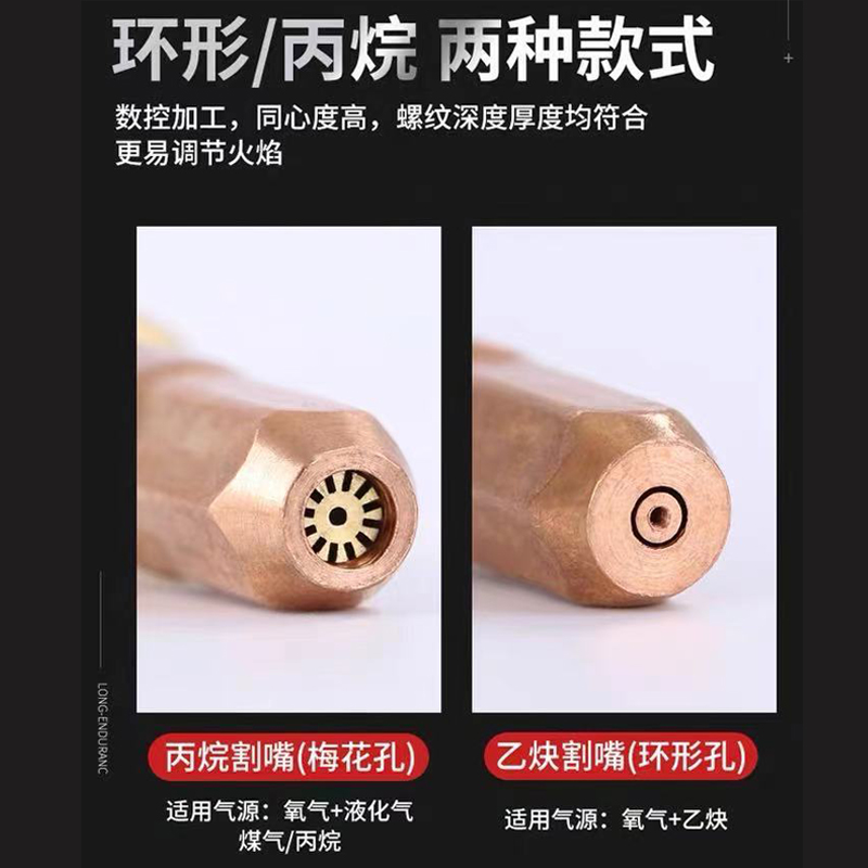 有成鑫 乙炔割嘴 环型割咀 铜割咀 100型-2#/个高清大图