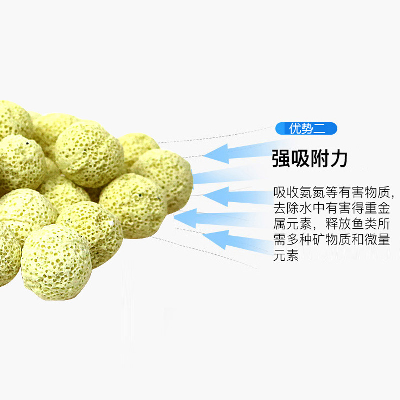 硝化细菌球滤材 水族箱纳米生化球鱼缸过滤器材料球形细菌屋高清大图