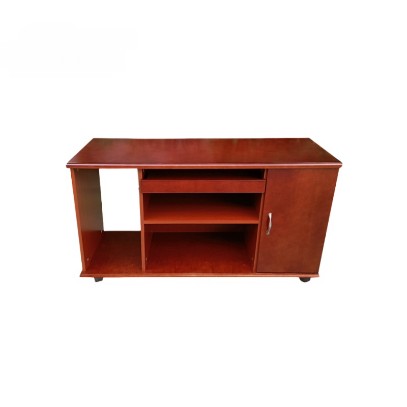 金佑莱办公室侧柜带轮打印机柜子实木皮办公桌老板桌副柜大班台边柜矮柜副台1200*600*500m 个