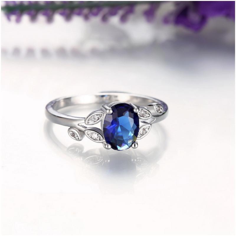 R277Women Rings Crystal 欧美黄金红宝石水晶宽简约戒子女戒指环送女朋友七夕情人节礼物