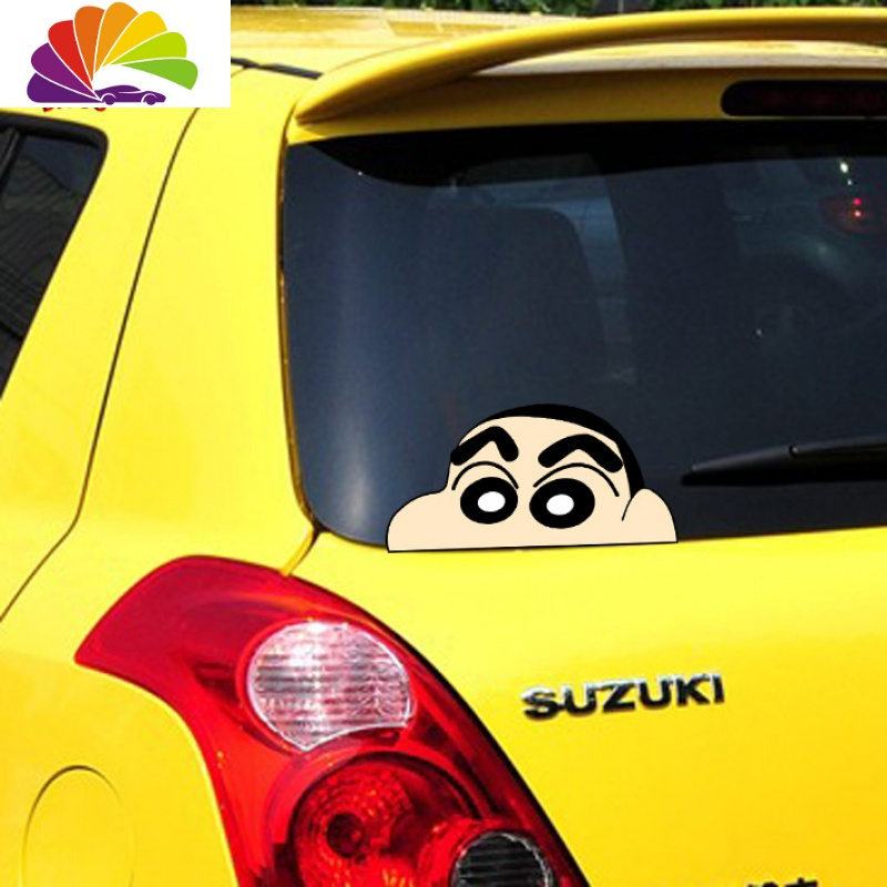 舒适主义可爱卡通动漫卡通小新搞笑车窗贴后视镜油箱盖汽车贴纸长度40