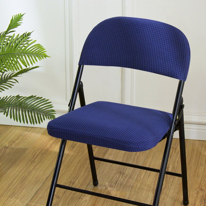 折叠椅椅套宝蓝仅靠背套不含坐垫套椅子套罩折叠椅套万能靠背简约餐桌