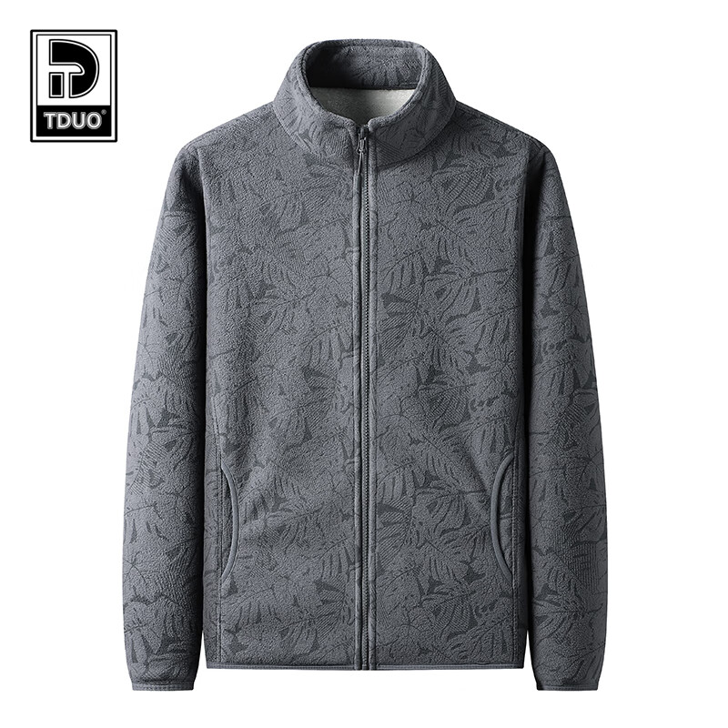 Tduo加绒加厚抓绒衣 ZR4 件 男款青瓷灰 S