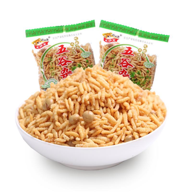 五谷杂粮炒米小吃炒米特产休闲零食小包装500克视频