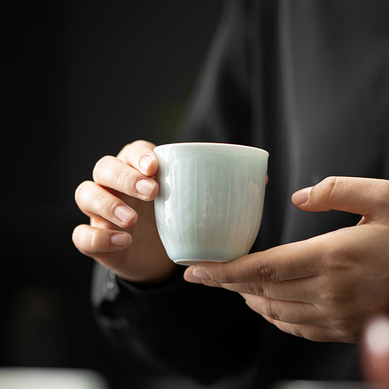 苏氏陶瓷(SUSHI CERAMICS) J0977 影青浮雕主人杯 3个 (单位:盒)高清大图