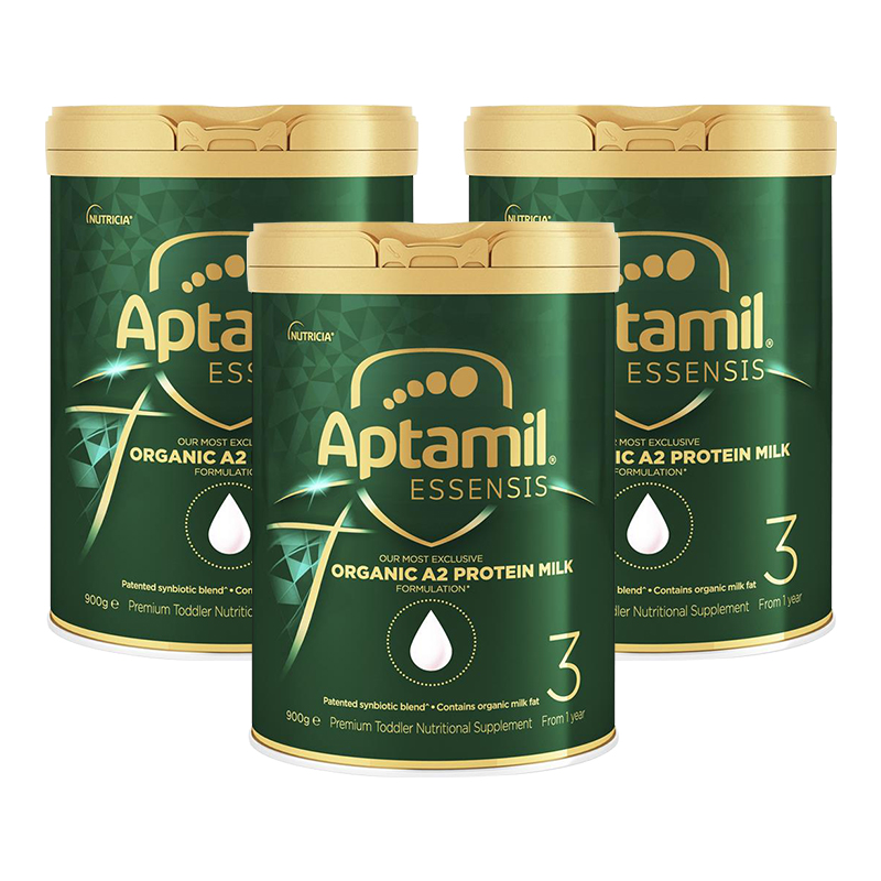 澳洲发/3罐装-爱他美(aptamil)绿色奇迹有机A2蛋白配方奶粉3段900g/罐装 进口婴幼儿三段奶粉 12个月以上