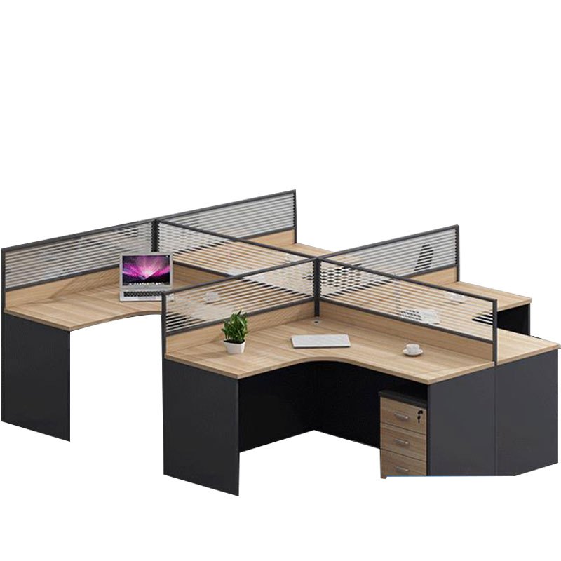 榭邦 办公家具 职员办公桌组合工作位屏风隔断卡座 干型4人位 W2400*D2400*H1100