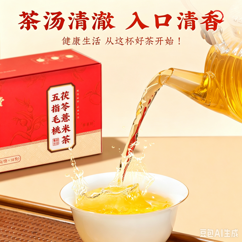 150g*2盒 同仁堂五指毛桃茯苓茶茯苓芡实薏仁橘皮栀子甘草独立包装官方正品高清大图