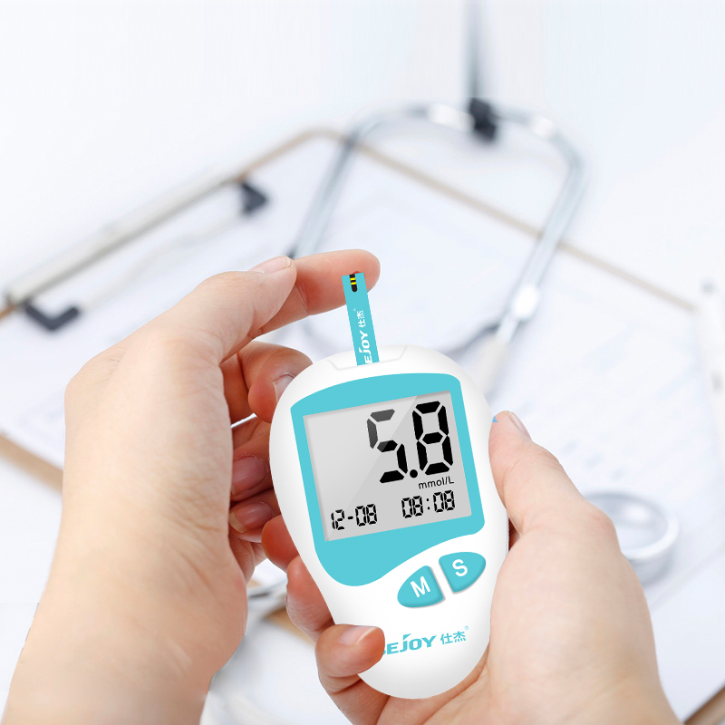 仕杰血糖测试仪家用精准测血糖仪器试纸条测量仪BG-102含100片(试纸+采血针+酒精棉)