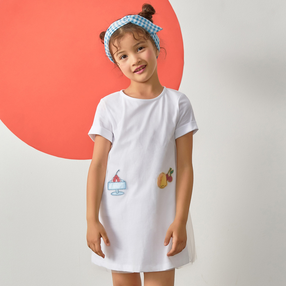 [2件2折价:36]Moomoo女童网纱连衣裙高清大图