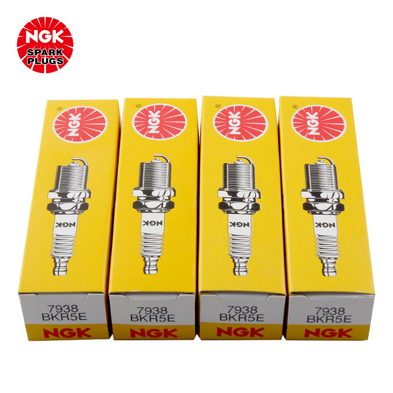 NGK 镍合金火花塞BKR5E 7938/5938四支装 奇瑞QQ6东方之子旗云瑞虎5瑞麒大众桑塔纳志俊桑塔纳3000蓝
