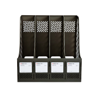 齐心 B2174 超省钱资料架 四格 黑