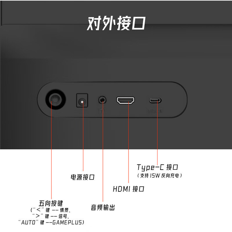 PANDA熊猫23.8英寸100Hz高刷游戏办公Type-C反向充电IPS高清显示屏